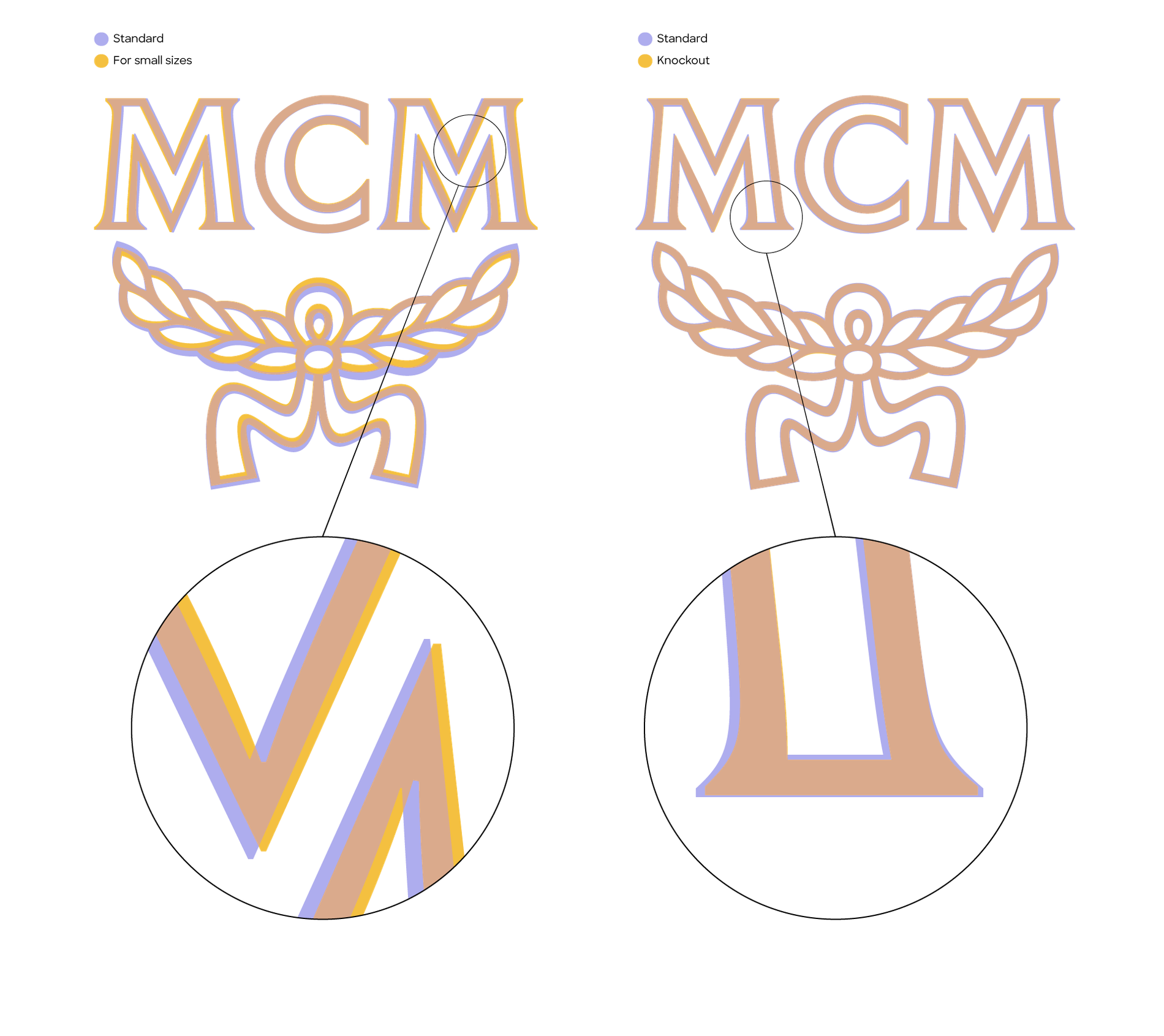 mcm logo - Google Search Just like the trademark brown leather